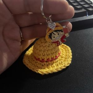 One Piece Luffy Hat Keychain